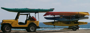 transporting kayaks